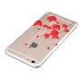 Coque transparente en TPU compatible avec iPhone 6, 6S, tulipes, fleurs rouges