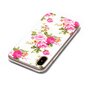 Coque Flower TPU iPhone X XS roses Coque rose blanche