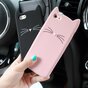 Moustaches de chat mignonnes compatible avec iPhone 6 6s, &eacute;tui de protection avec oreilles de chaton - Rose