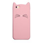 Moustaches de chat mignonnes compatible avec iPhone 6 6s, &eacute;tui de protection avec oreilles de chaton - Rose