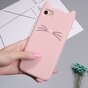 Moustaches de Chat Mignonnes compatible avec iPhone 7 8 SE 2020 SE 2022 Coque Chaton - Rose