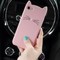 Moustaches de Chat Mignonnes compatible avec iPhone 7 8 SE 2020 SE 2022 Coque Chaton - Rose