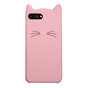 Moustaches de chat mignonnes compatible avec iPhone 7 Plus 8 Plus, &eacute;tui de protection chaton - Rose