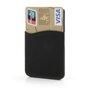 Porte-cartes de t&eacute;l&eacute;phone adh&eacute;sif en silicone Universal Cardholder - Noir