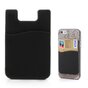 Porte-cartes de t&eacute;l&eacute;phone adh&eacute;sif en silicone Universal Cardholder - Noir