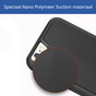 Coque anti-gravit&eacute; pour selfie mains libres, noire, compatible avec iPhone 7 Plus 8 Plus, rev&ecirc;tement nano