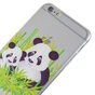 Coque transparente en bambou Panda pour iPhone 6 Plus 6s Plus