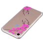Coque transparente en silicone avec branches de fleurs roses, &eacute;tui compatible avec iPhone 7 8 SE 2020 SE 2022