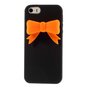 Housse de protection pour iPhone 5 5s SE 2016 avec noeud orange 3D noir