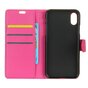 Portefeuille rose compatible avec iPhone X XS cover Bookcase portefeuille en cuir