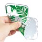 Feuilles coque transparente en TPU compatible avec iPhone X XS coque verte nature