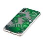 Feuilles coque transparente en TPU compatible avec iPhone X XS coque verte nature