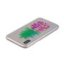 Coque ananas color&eacute;e compatible avec iPhone X XS coque fruit transparente