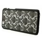 Coque baroque noire compatible avec iPhone 6 6s coque rigide henn&eacute; damass&eacute; fleur