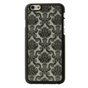 Coque baroque noire compatible avec iPhone 6 6s coque rigide henn&eacute; damass&eacute; fleur