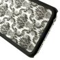 Coque baroque noire compatible avec iPhone 6 6s coque rigide henn&eacute; damass&eacute; fleur
