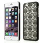 Coque baroque noire compatible avec iPhone 6 6s coque rigide henn&eacute; damass&eacute; fleur