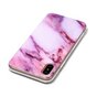 Coque en marbre rose compatible avec iPhone X XS, coque violette en TPU marbre