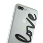 Love Case Coque transparente compatible avec iPhone 7 Plus 8 Plus Coque transparente TPU