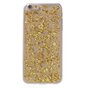 Coque transparente en TPU ruban de feuille d&#039;or compatible avec iPhone 6 Plus 6s Plus couverture dor&eacute;e