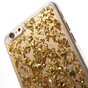 Coque transparente en TPU ruban de feuille d&#039;or compatible avec iPhone 6 Plus 6s Plus couverture dor&eacute;e