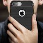 Black Carbon Armor compatible avec la coque en TPU compatible avec iPhone 7 Plus 8 Plus