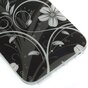 Coque en TPU floral noir et blanc la coque compatible avec iPhone 6 6s