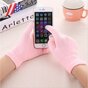 Gants tactiles hiver laine rose clair