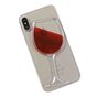 Coque rigide transparente &agrave; vin la coque compatible avec iPhone X XS