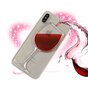 Coque rigide transparente &agrave; vin la coque compatible avec iPhone X XS