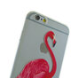 Coque transparente flamant rose compatible avec iPhone 6 Plus et 6s Plus