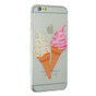 Coque transparente souple glace rose et blanche compatible avec iPhone 6 et iPhone 6s