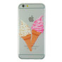 Coque transparente souple glace rose et blanche compatible avec iPhone 6 et iPhone 6s