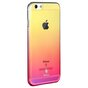 Coque Baseus Glaze Transparent Gradient la coque compatible avec iPhone 6 6s - Jaune Rose Transparent