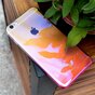Coque Baseus Glaze Transparent Gradient la coque compatible avec iPhone 6 6s - Jaune Rose Transparent