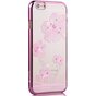 Coque iPhone 6 6s COMMA fleurs - Cristaux Swarovski - Lilas Violet Chrome