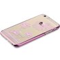 Coque iPhone 6 6s COMMA fleurs - Cristaux Swarovski - Lilas Violet Chrome