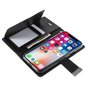 &Eacute;tui portefeuille en cuir Mercury Wallet compatible avec iPhone X XS - Biblioth&egrave;que Noir