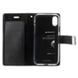 &Eacute;tui portefeuille en cuir Mercury Wallet compatible avec iPhone X XS - Biblioth&egrave;que Noir