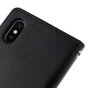 &Eacute;tui portefeuille en cuir Mercury Wallet compatible avec iPhone X XS - Biblioth&egrave;que Noir