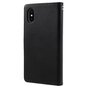 &Eacute;tui portefeuille en cuir Mercury Wallet compatible avec iPhone X XS - Biblioth&egrave;que Noir