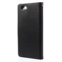 &Eacute;tui portefeuille en cuir Mercury Wallet compatible avec iPhone 6 6s - Biblioth&egrave;que Noir