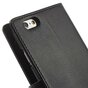 &Eacute;tui portefeuille en cuir Mercury Wallet compatible avec iPhone 6 6s - Biblioth&egrave;que Noir