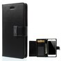 &Eacute;tui portefeuille en cuir Mercury Wallet compatible avec iPhone 6 6s - Biblioth&egrave;que Noir