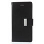 &Eacute;tui portefeuille en cuir Mercury Wallet compatible avec iPhone 6 6s - Biblioth&egrave;que Noir