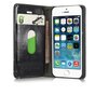 Caseme Oil Wallet &eacute;tui en cuir compatible avec iPhone 5 5s SE 2016 - Biblioth&egrave;que Noir
