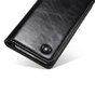 Etui portefeuille en cuir Caseme Oil iPhone 5 5s SE 2016 - Biblioth&egrave;que Noir