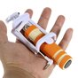 Perche &agrave; selfie pliable universelle - Orange Blanc - T&eacute;l&eacute;commande audio