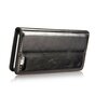 Caseme Oil Wallet &eacute;tui en cuir compatible avec iPhone 7 8 SE 2020 SE 2022 - Biblioth&egrave;que Noir