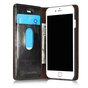 Caseme Oil Wallet &eacute;tui en cuir compatible avec iPhone 7 8 SE 2020 SE 2022 - Biblioth&egrave;que Noir